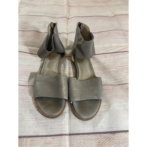 Eileen Fisher Women's Metallic Open Toe Casual Flats - 8.5 - Picture 2 of 10